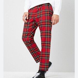 NWOT Forever21 Plaid Pull on Pants L